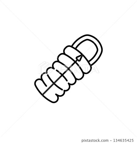 Sleeping Bag vector icon. Adventure icon line style. perfect use for logo, presentation, website, and more. modern icon design outline style Sleeping Bag vector icon. Adventure icon line style. perfect use for logo, presentation, website, and more. modern icon design outline style 134635425
