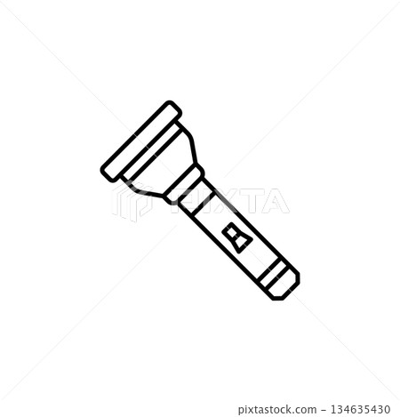 Flashlight vector icon. Adventure icon line style. perfect use for logo, presentation, website, and more. modern icon design outline style 134635430