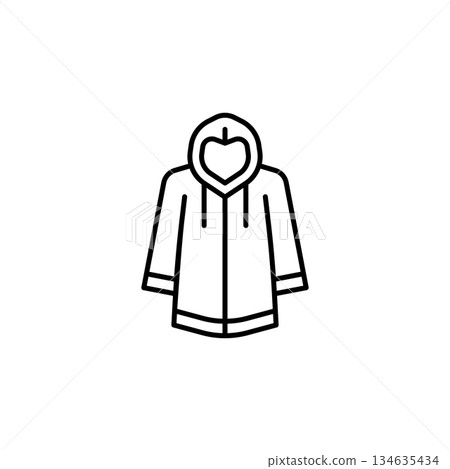 Raincoat vector icon. Adventure icon line style. perfect use for logo, presentation, website, and more. modern icon design outline style Raincoat vector icon. Adventure icon line style. perfect use for logo, presentation, website, and more. modern icon design outline style 134635434