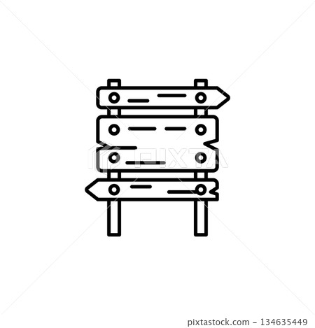 Signboard vector icon. Adventure icon line style. perfect use for logo, presentation, website, and more. modern icon design outline style 134635449