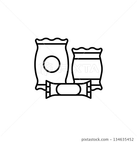 Snacks vector icon. Adventure icon line style. perfect use for logo, presentation, website, and more. modern icon design outline style 134635452