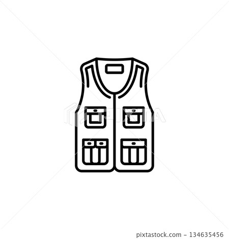 Vest vector icon. Adventure icon line style. perfect use for logo, presentation, website, and more. modern icon design outline style 134635456