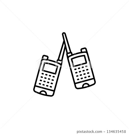 Walkie Talkie vector icon. Adventure icon line style. perfect use for logo, presentation, website, and more. modern icon design outline style 134635458