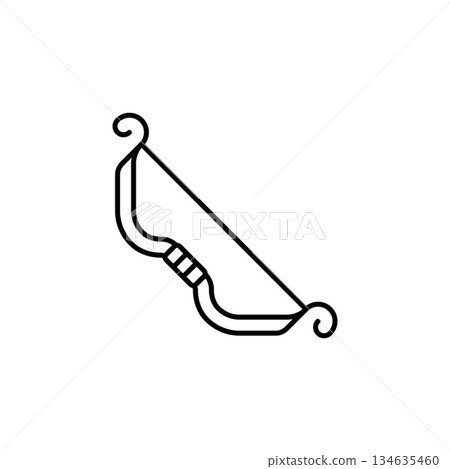 Bow vector icon. Adventure icon line style. perfect use for logo, presentation, website, and more. modern icon design outline style 134635460