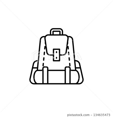 Back Pack vector icon. Adventure icon line style. perfect use for logo, presentation, website, and more. modern icon design outline style Back Pack vector icon. Adventure icon line style. perfect use for logo, presentation, website, and more. modern icon design outline style 134635473