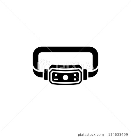 Headlamp vector icon. Adventure icon solid style. perfect use for logo, presentation, website, and more. modern icon design glyph style Headlamp vector icon. Adventure icon solid style. perfect use for logo, presentation, website, and more. modern icon design glyph style 134635499