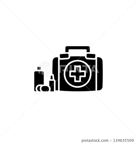 First Aid Kit vector icon. Adventure icon solid style. perfect use for logo, presentation, website, and more. modern icon design glyph style First Aid Kit vector icon. Adventure icon solid style. perfect use for logo, presentation, website, and more. modern icon design glyph style 134635509