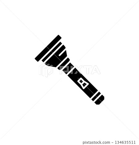 Flashlight vector icon. Adventure icon solid style. perfect use for logo, presentation, website, and more. modern icon design glyph style Flashlight vector icon. Adventure icon solid style. perfect use for logo, presentation, website, and more. modern icon design glyph style 134635511