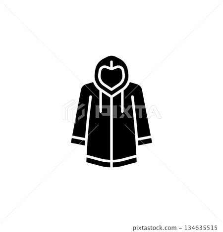Raincoat vector icon. Adventure icon solid style. perfect use for logo, presentation, website, and more. modern icon design glyph style 134635515