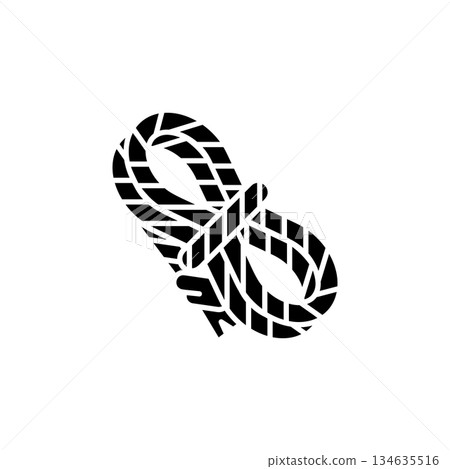 Rope vector icon. Adventure icon solid style. perfect use for logo, presentation, website, and more. modern icon design glyph style 134635516