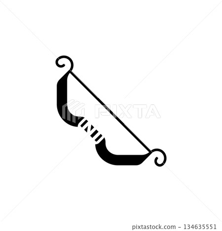 Bow vector icon. Adventure icon solid style. perfect use for logo, presentation, website, and more. modern icon design glyph style 134635551