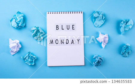 Blue monday concept, post-holiday blues 134635583