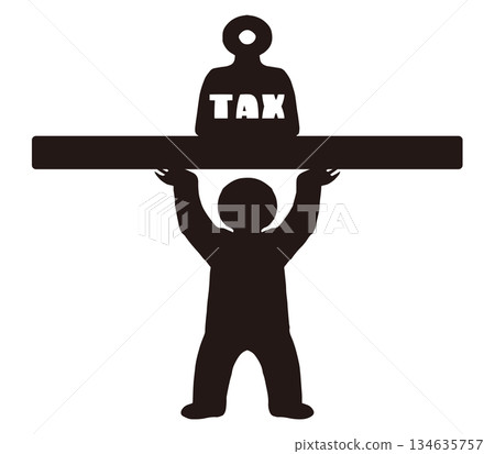 支持稅收和社會的人們的向量插圖 | 稅收、公共服務、社會安全材料 134635757