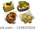 Four cakes 134635924