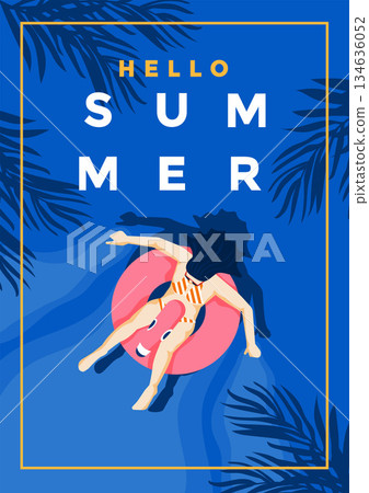 Summer Background Flat design Summer time 5 134636052