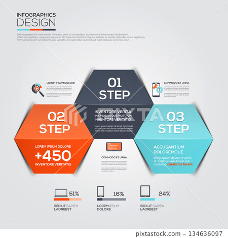 Modern Design Minimal infographic template 134636097