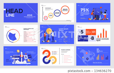Infographics slide template design Infographics slide template design 134636270