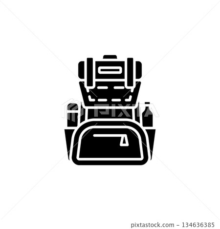 Back Pack vector icon. Adventure icon solid style. perfect use for logo, presentation, website, and more. modern icon design glyph style Back Pack vector icon. Adventure icon solid style. perfect use for logo, presentation, website, and more. modern icon design glyph style 134636385