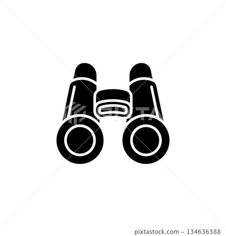Binocular vector icon. Adventure icon solid style. perfect use for logo, presentation, website, and more. modern icon design glyph style 134636388