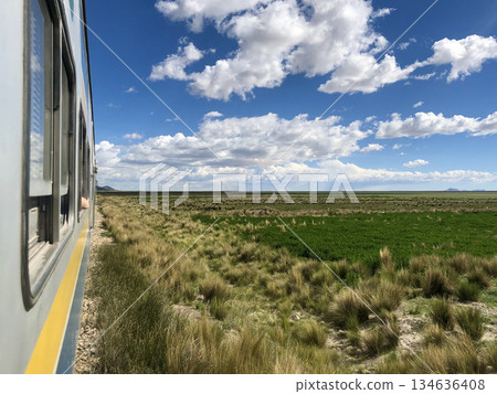 Bolivia: Train journey from Oruro to Uyuni. Bolivia: Train journey from Oruro to Uyuni. 134636408