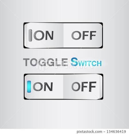 Realistic vector switch Realistic vector switch 134636419