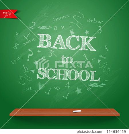 Back to school background. Vector 134636439