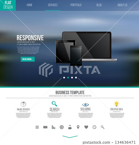 UI template with icons 134636471