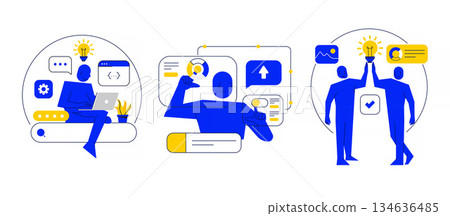 Flat Modern design Illustration of Web Development Flat Modern design Illustration of Web Development 134636485