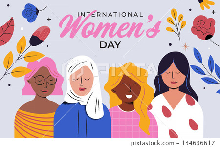 Flat Modern design Illustration of Womens day 5 134636617