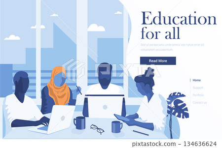 Flat Modern design Illustration of Education Flat Modern design Illustration of Education 134636624