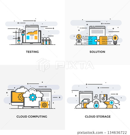 Flat line Designed Concepts 9-Colored 134636722