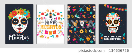 Day of the dead Party Flyer Design Day of the dead Party Flyer Design 134636726