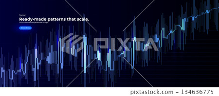 Financial Growth Stock Market Graphic, Economy Trade Graph, Data Chart Business Development Strategy Finance, Invest Background Concept, Global Digital Sale Analysis, Year Plan. Vector Illustration 134636775
