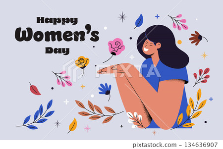 Flat Modern design Illustration of Womens day 134636907