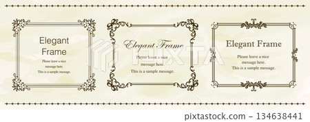 A luxurious and elegant frame set, decorative borders, ornamental designs, and elegant details A luxurious and elegant frame set, decorative borders, ornamental designs, and elegant details 134638441
