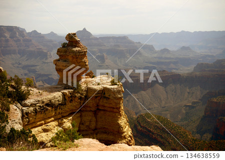 Hazy Sky Day At The Grand Canyon Arizona 134638559