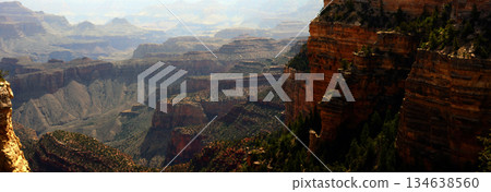 Hazy Sky Day At The Grand Canyon Arizona Hazy Sky Day At The Grand Canyon Arizona 134638560