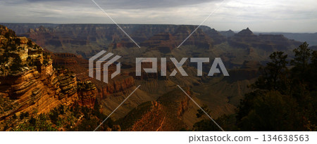 Hazy Sky Day At The Grand Canyon Arizona 134638563