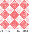 Pattern with hearts. Seamless pattern for Valentine s Day. Pattern with hearts for printing and gift packaging. Vector illustration. 134639084