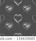Pattern with hearts. Seamless pattern for Valentine s Day. Pattern with hearts for printing and gift packaging. Vector illustration. 134639085