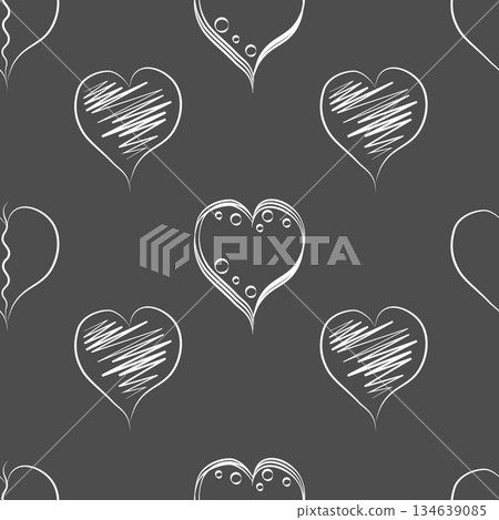 Pattern with hearts. Seamless pattern for Valentine s Day. Pattern with hearts for printing and gift packaging. Vector illustration. Pattern with hearts. Seamless pattern for Valentine s Day. Pattern with hearts for printing and gift packaging. Vector illustration. 134639085