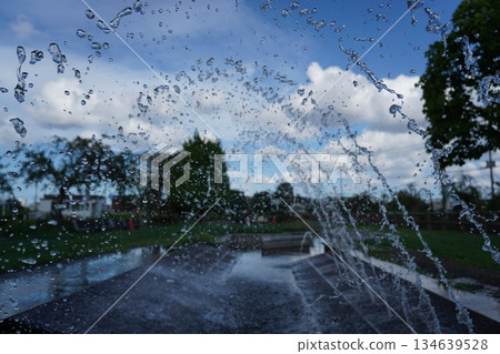 Mini fountain in the park Mini fountain in the park 134639528