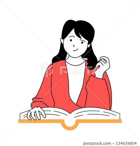 School learning concept with cartoon people in flat design for web. Student reading open book, making homework, learning with textbook. Vector illustration for social media banner, marketing material. School learning concept with cartoon people in flat design for web. Student reading open book, making homework, learning with textbook. Vector illustration for social media banner, marketing material. 134639804