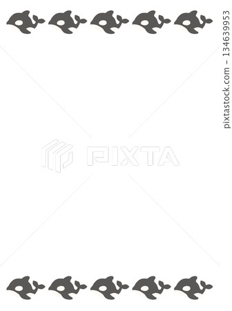 Killer whale frame Killer whale frame 134639953
