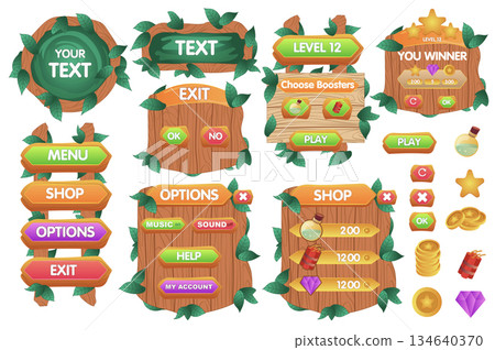 Jungle Game User Interface 134640370