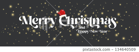 Merry Christmas and Happy New Year banner design template with Christmas lights and greeting text . Cartoon Happy Holidays day poster, wide banner, card, background, banner, label png with quote Merry Christmas and Happy New Year banner design template with Christmas lights and greeting text . Cartoon Happy Holidays day poster, wide banner, card, background, banner, label png with quote 134640509