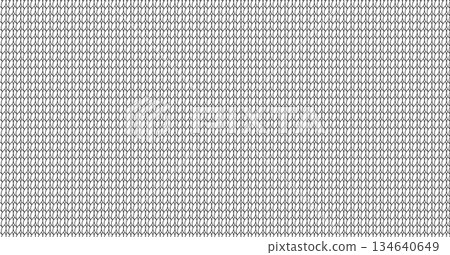 Knitted Pattern Line Art Texture - White Knitted Yarn Horizontal Background or Banner - 1.91:1 134640649