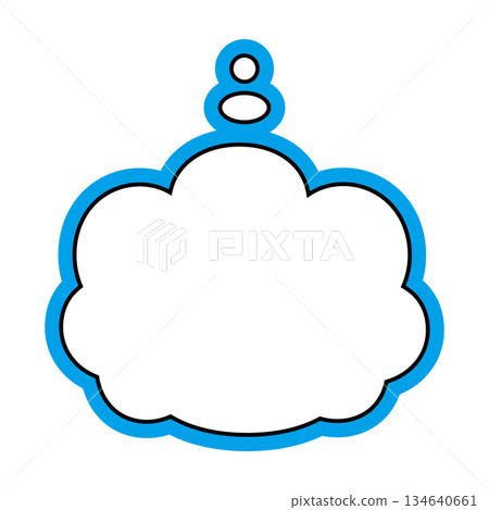 Simple speech bubble illustration - Fluffy 134640661