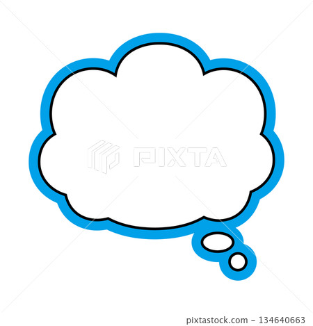 Simple speech bubble illustration - Fluffy Simple speech bubble illustration - Fluffy 134640663