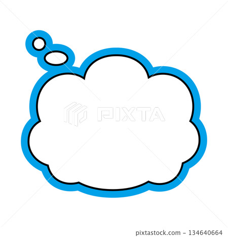Simple speech bubble illustration - Fluffy Simple speech bubble illustration - Fluffy 134640664